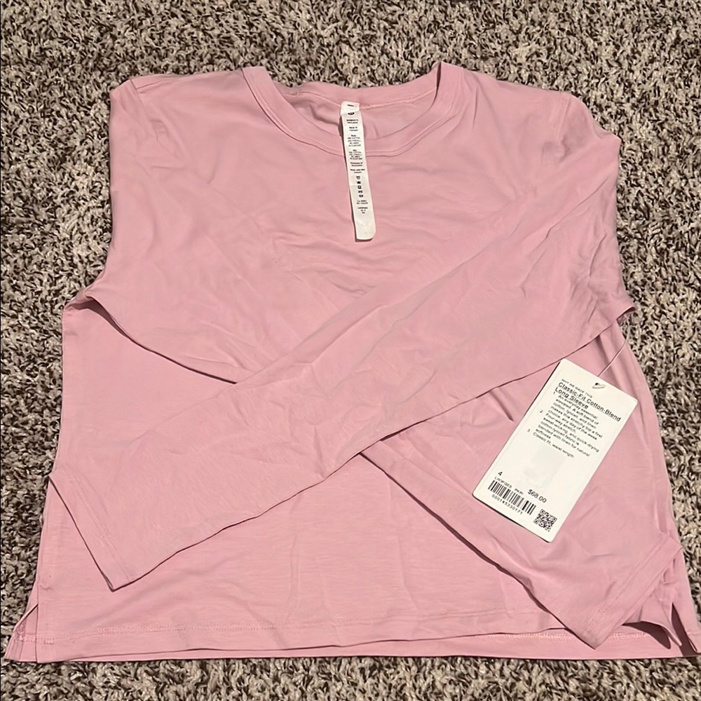 Lululemon Classic-Fit Cotton-Blend Long Sleeve Size 4